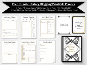 The Ultimate History Blogging Planner – Print
