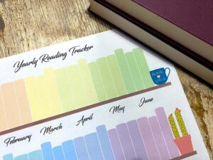 Monthly and Yearly Rainbow Book Tracker